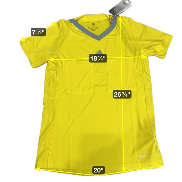 Adidas Referee 22 Jersey soccer sports HF5975 Bright Yellow  Womens Medium NEW - Picture 4 of 6